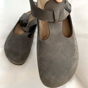 Birkenstock Bonn 38 Narrow Gray nubuck